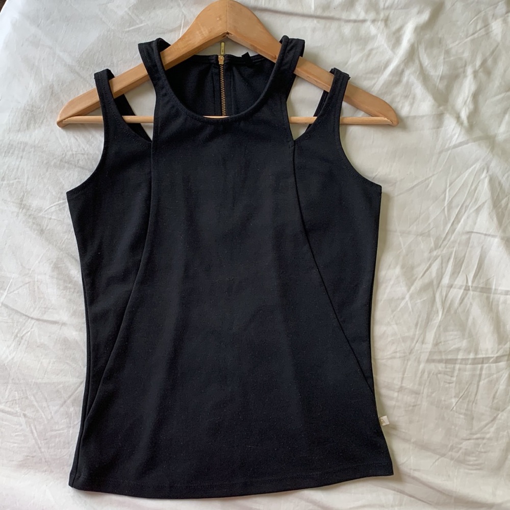 United Color of Benetton Black Cutout Top